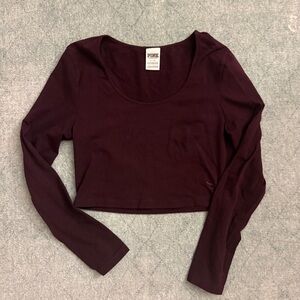 Maroon PINK Victoria’s Secret crop top